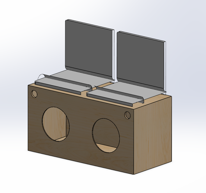 SolidWorks model of the Griffin speaker bench.