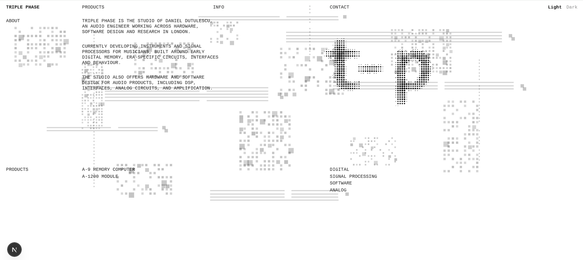 Triple Phase website light mode homepage screenshot.