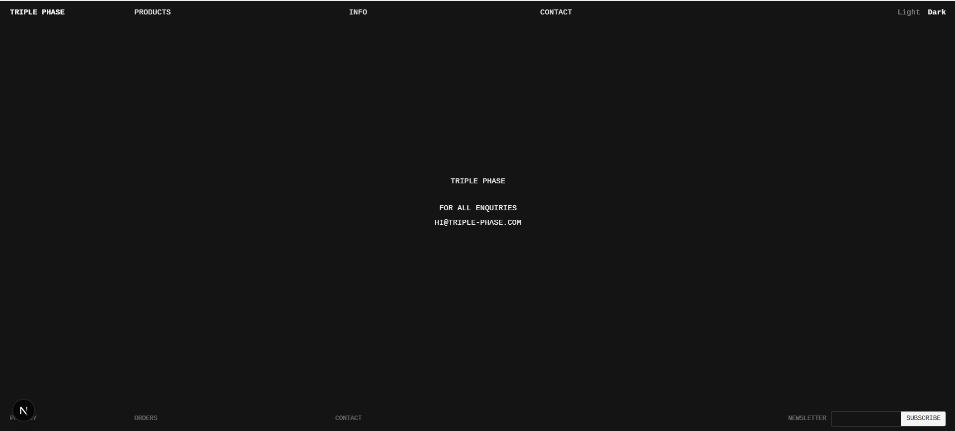 Additional Triple Phase website screenshot.
