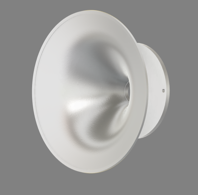 SolidWorks design view for a tweeter waveguide.